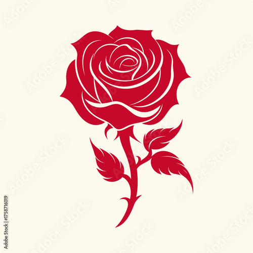Rose trendy attractive amazing design useful vector Illustration colorful background