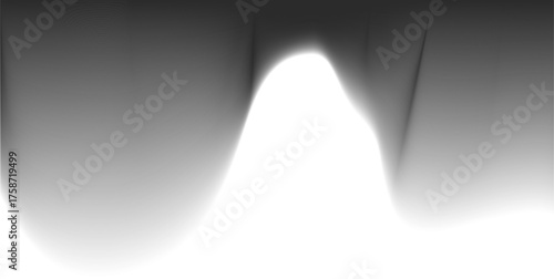 Abstract shape with elongated motion lines, featuring gradient shadowing and a smooth, flowing effect.