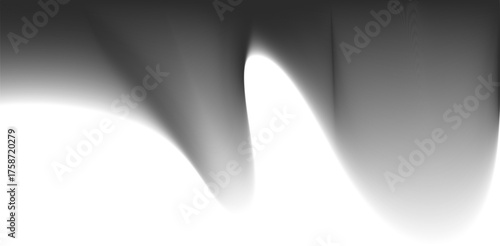 Fluid shape featuring sinuous curves and subtle gradient shadows forming a serpent-like flow.