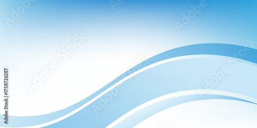 Abstract blue waves background, minimal waves design concept