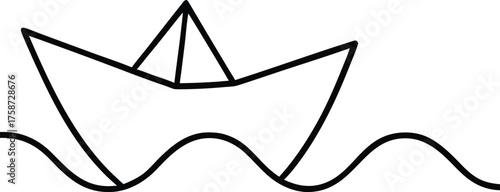 Minimalist single line drawing silhouette isolated on white background