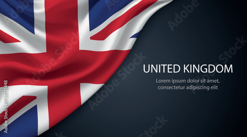 Wallpaper Mural United Kingdom national flag with smooth fabric texture background Torontodigital.ca