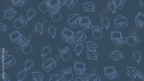 Illustrations of academic items like books, graduation caps, laptops. Ideal for educational websites, blog posts, presentations, and schoolrelated designs.