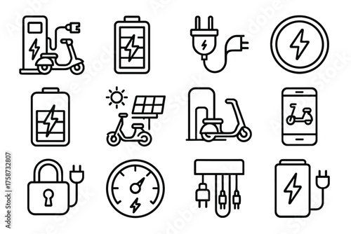 Slot bank icon panel connector solar vector icons scooter plug battery charging