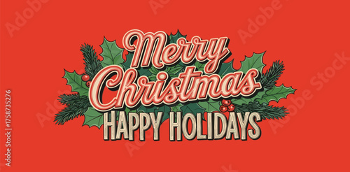 Elegant seamless golden Christmas patterns. Festive designs with outlined ornaments, poinsettias, and holly on deep holiday backgrounds. Ideal for seasonal decor