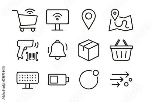 Product data route sensor icon vector indicator flow monitor gps icons digital