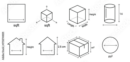 Geometric shapes dimensions and measurements