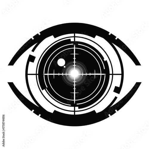 Intense focus with this captivating eye design, perfect for security concepts or futuristic vision statements