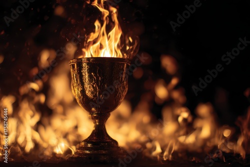 Golden chalice engulfed in ...