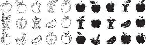 Apples variety and style silhouette