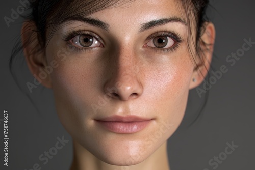 Close-up of a person with s...