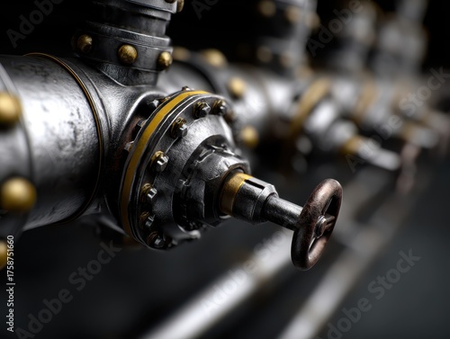 Close-up of industrial meta...