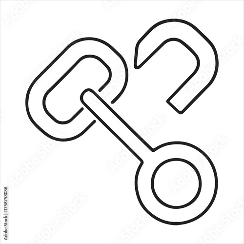Disrupted link with an open carabiner showing potential security breach