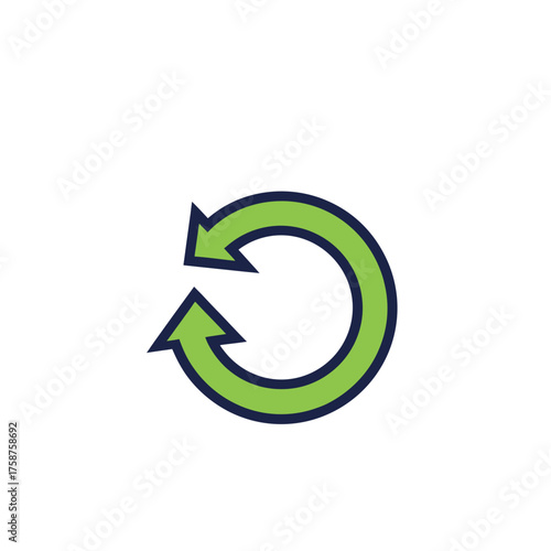 Green circular arrows icon representing refresh or reloading process