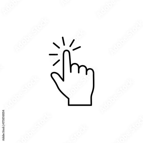 Hand Pointing with Index Finger Symbolizing Selection or Action.