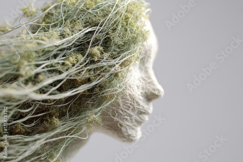 Intricate sculpture of a fa...