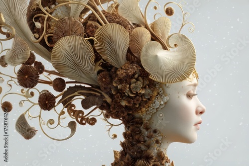 Ornate headpiece of intrica...