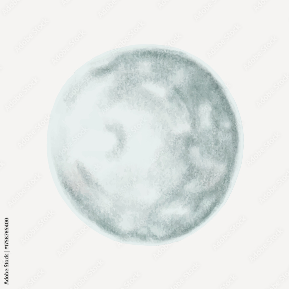 Obraz premium Full moon, cute Halloween collage element vector
