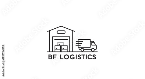 BF Logistics Warehouse and Truck for Delivery Services.