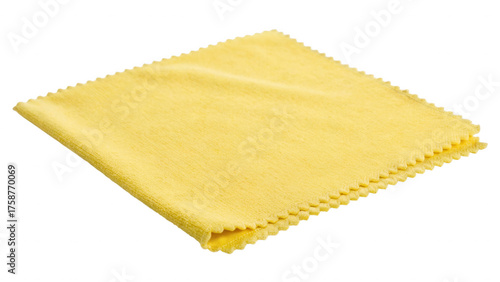 Clean yellow microfiber cloth for wiping surfaces