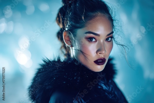 Elegant woman with intense ...