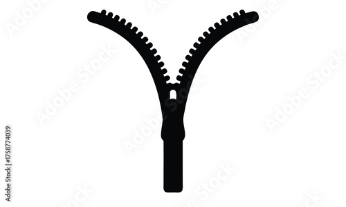 zipper silhouette vector, zipper icon, zipper symbol