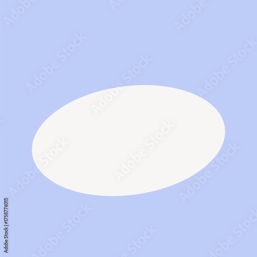 Pastel blue oval frame vector