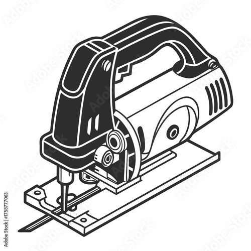Jigsaw, a simple vector illustration of tool