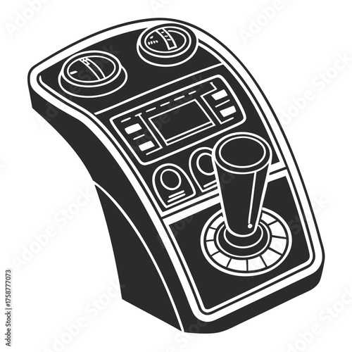 Joystick control panel for industrial equipment