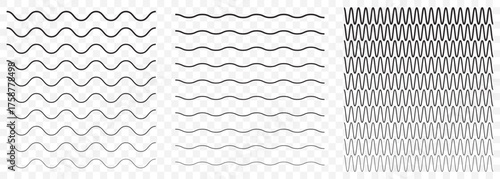 Wave line zigzag  On Transparent Background. EPS 10.