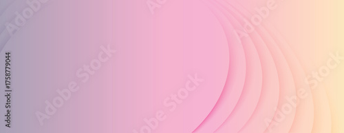 Soft pastel background with pink and yellow hues. The background features a smooth, layered texture. Elegant and calming background. Abstract minimal curved layered texture background vector
