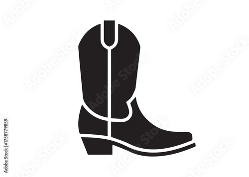 Cowboy Boot icon, Cowboy Boot solid vector