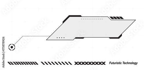 Futuristic Call Out Box Element Vector Editable