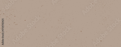 Beige background with a speckled texture. The background is smooth and neutral, featuring beige color with scattered dark speckles. Speckled wall texture background. Brown background vector.