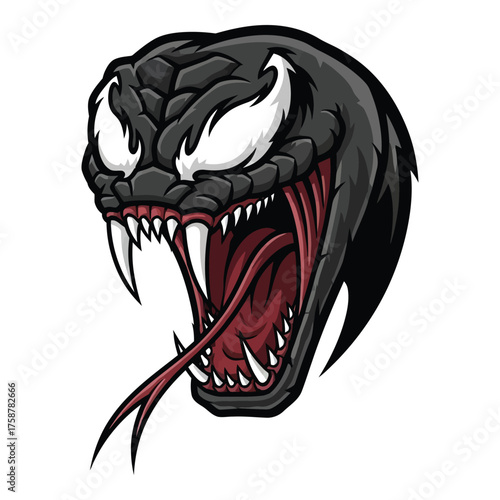 Unleash the venomous power of this striking serpent illustration for your next project, perfect for gaming, comics, or dark fantasy designs