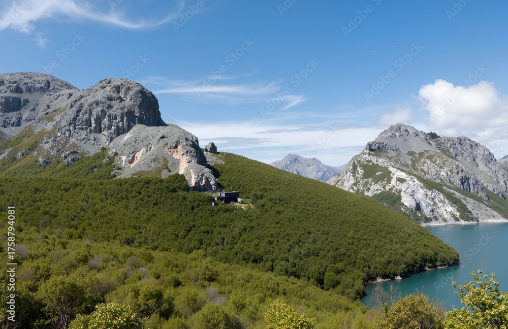Fototapeta premium swiss alpine landscape