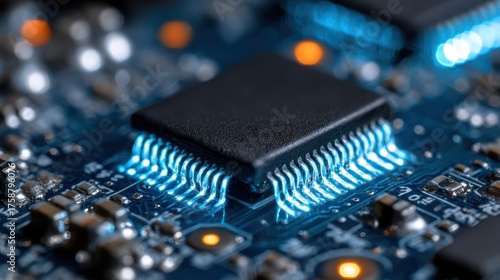 Close-up of a circuit board...