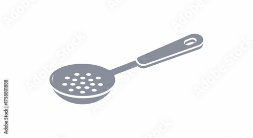 Vector illustration of a skimmer spoon on a white background