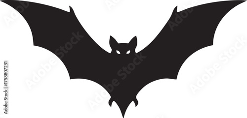 Flying Bat Halloween Vector Icon
