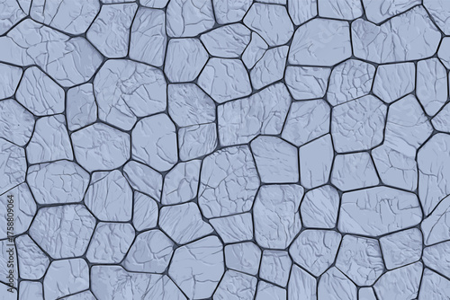 Stone plate paving seamless pattern. Seamless vector abstract pattern. Black white tracery texture background.