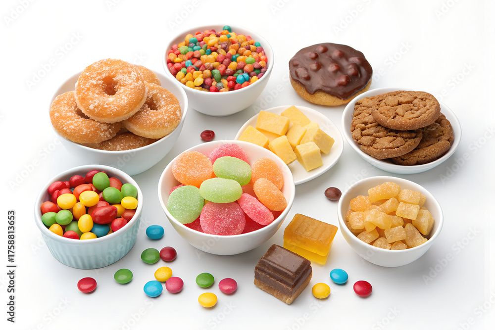 Fototapeta premium Sweet Breakfast Bowl with Fruit and Cereal 