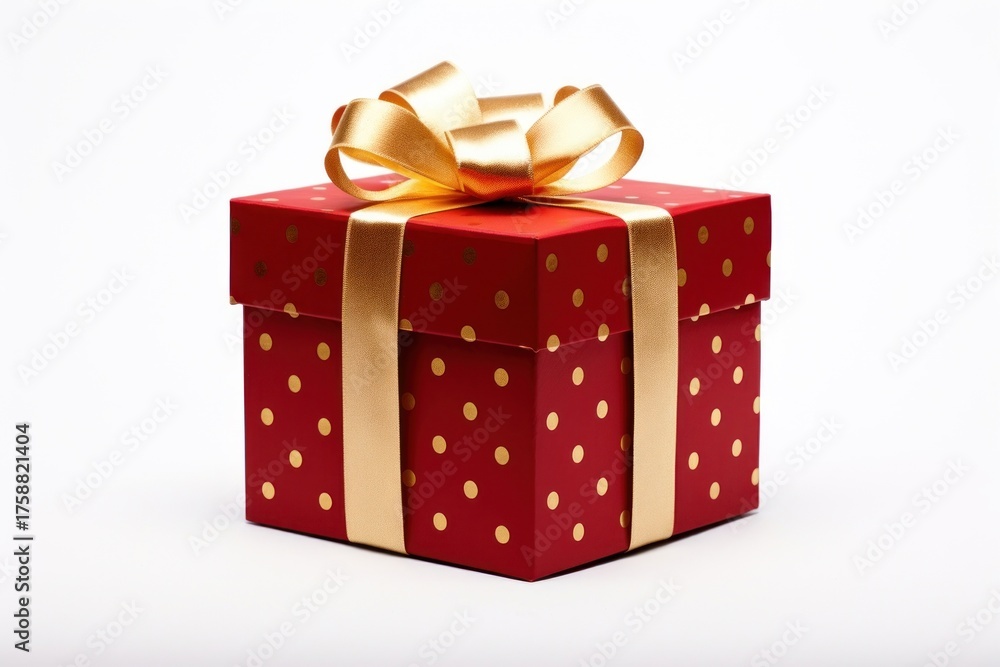 Obraz premium A christmas gift box decoration white background celebration.