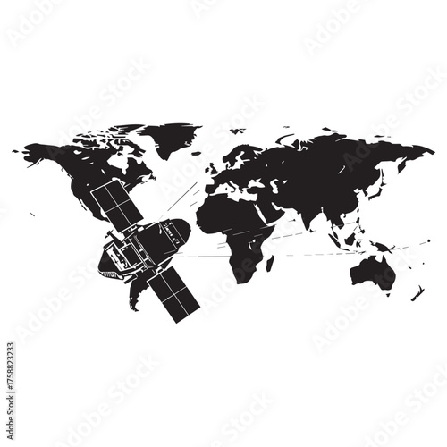Stylized black silhouette of a rifle superimposed over a distressed world map graphic symbolizing global conflict and warfare