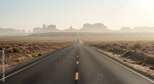 The solitude of a single desert track disappearing.