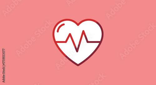 Heartbeat symbol vector illustration for medical healthcare and cardiology concept