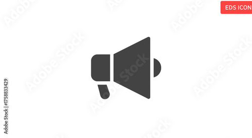 Megaphone icon vector isolated, Loudspeaker symbol for communication concept