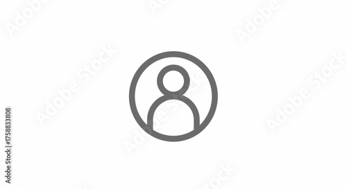 Minimalist user icon avatar profile in a circle, symbolizing human connection