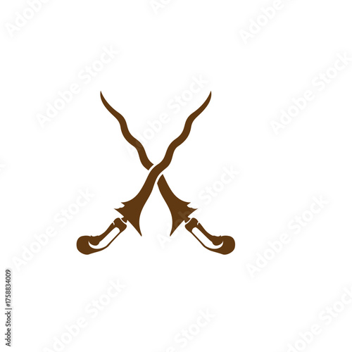 The kris or keris  with its elaborately carved handle and wavy blade