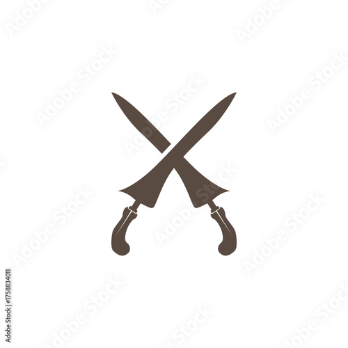 The kris or keris  with its elaborately carved handle and wavy blade