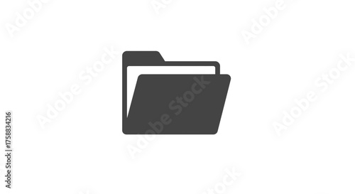 Simple folder icon illustration on a white background for business use